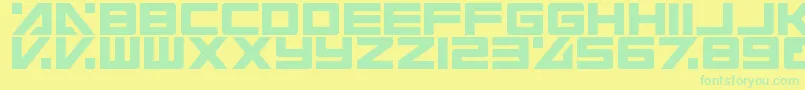 ElectricToaster Font – Green Fonts on Yellow Background