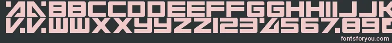 ElectricToaster-fontti – vaaleanpunaiset fontit mustalla taustalla
