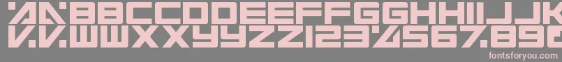 フォントElectricToaster – 灰色の背景にピンクのフォント