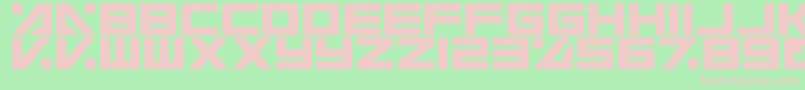 Czcionka ElectricToaster – różowe czcionki na zielonym tle