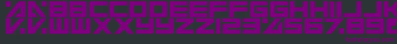 Шрифт ElectricToaster – фиолетовые шрифты на чёрном фоне