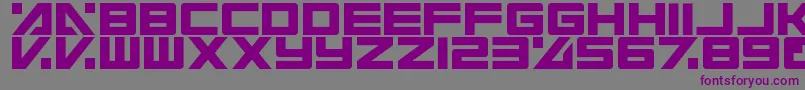 フォントElectricToaster – 紫色のフォント、灰色の背景