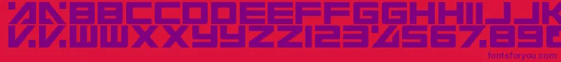 ElectricToaster Font – Purple Fonts on Red Background