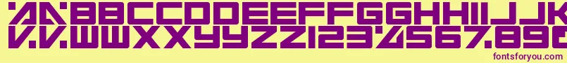 ElectricToaster Font – Purple Fonts on Yellow Background