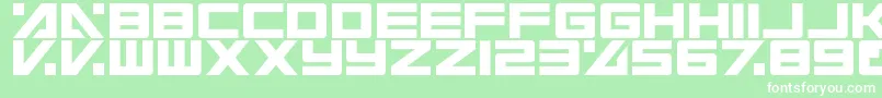 フォントElectricToaster – 緑の背景に白い文字