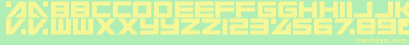 ElectricToaster Font – Yellow Fonts on Green Background