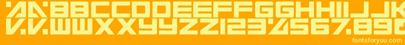 ElectricToaster Font – Yellow Fonts on Orange Background
