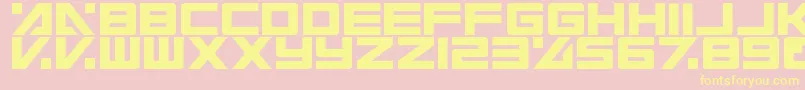 ElectricToaster-Schriftart – Gelbe Schriften auf rosa Hintergrund