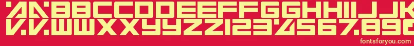 ElectricToaster Font – Yellow Fonts on Red Background