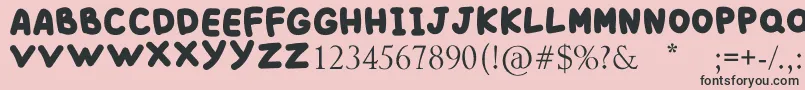 BLACK BUBBLE Font – Black Fonts on Pink Background