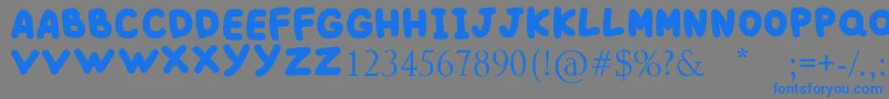 BLACK BUBBLE Font – Blue Fonts on Gray Background