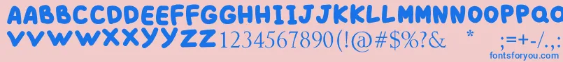 BLACK BUBBLE Font – Blue Fonts on Pink Background