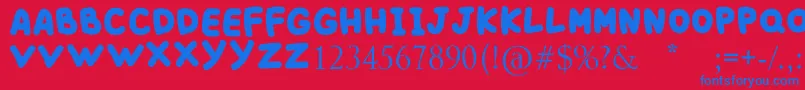 BLACK BUBBLE Font – Blue Fonts on Red Background