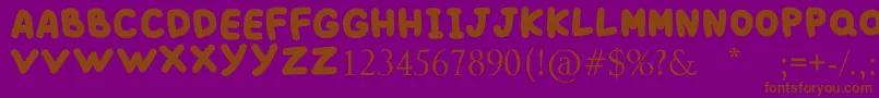 BLACK BUBBLE Font – Brown Fonts on Purple Background