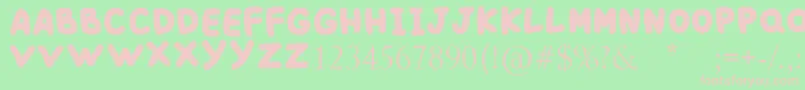 BLACK BUBBLE Font – Pink Fonts on Green Background