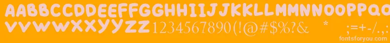 BLACK BUBBLE Font – Pink Fonts on Orange Background