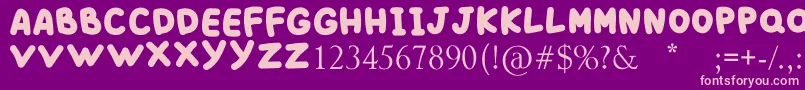 BLACK BUBBLE Font – Pink Fonts on Purple Background