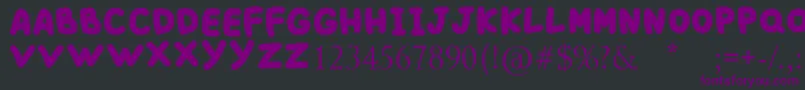 BLACK BUBBLE Font – Purple Fonts on Black Background