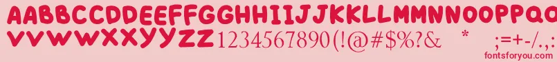 BLACK BUBBLE Font – Red Fonts on Pink Background