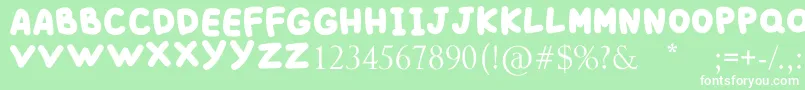 BLACK BUBBLE Font – White Fonts on Green Background