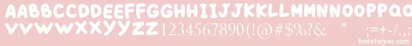 BLACK BUBBLE Font – White Fonts on Pink Background