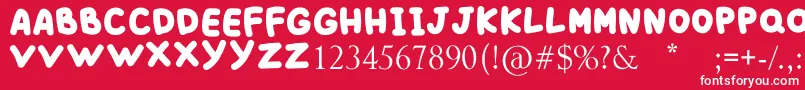 BLACK BUBBLE Font – White Fonts on Red Background