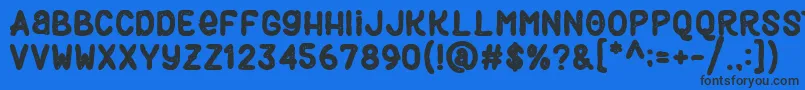Black Burger Rough Font – Black Fonts on Blue Background