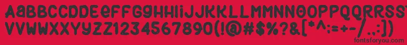 Black Burger Rough Font – Black Fonts on Red Background