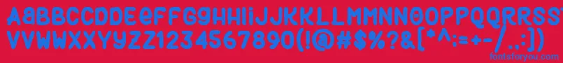 Black Burger Rough Font – Blue Fonts on Red Background