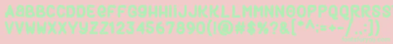 Black Burger Rough Font – Green Fonts on Pink Background