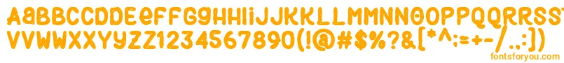 Black Burger Rough Font – Orange Fonts on White Background