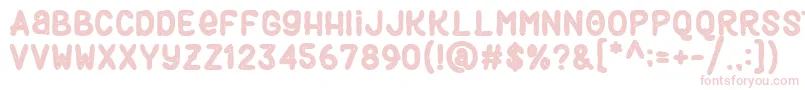 Black Burger Rough Font – Pink Fonts on White Background