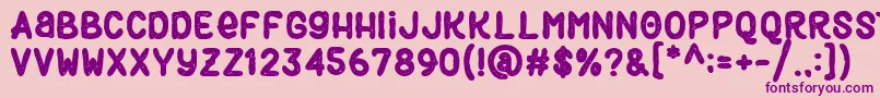Black Burger Rough Font – Purple Fonts on Pink Background