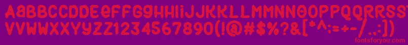 Black Burger Rough Font – Red Fonts on Purple Background