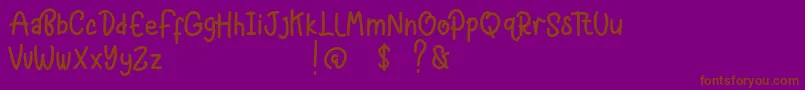 Fonte Black Butter – fontes marrons em um fundo roxo