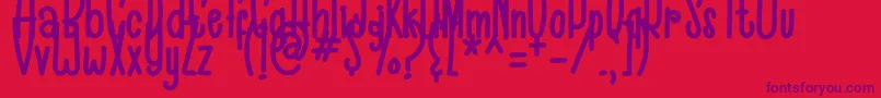 Black Cat Font – Purple Fonts on Red Background