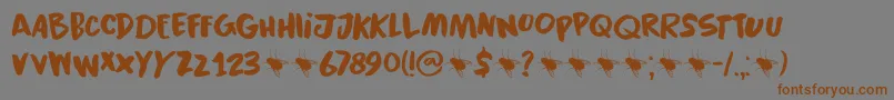 Black Cluster DEMO Font – Brown Fonts on Gray Background