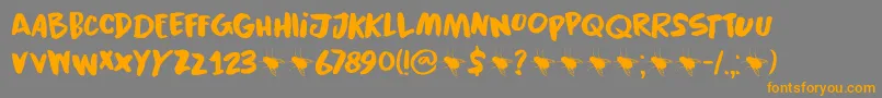 Black Cluster DEMO Font – Orange Fonts on Gray Background