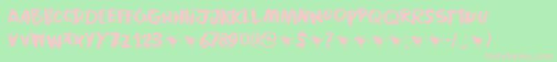 Black Cluster DEMO Font – Pink Fonts on Green Background
