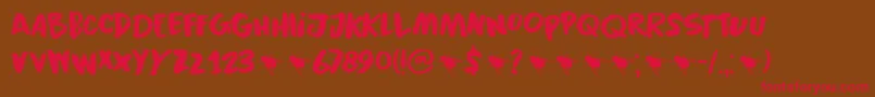 Black Cluster DEMO Font – Red Fonts on Brown Background