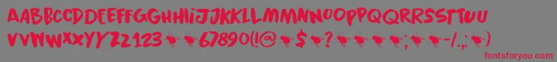 Black Cluster DEMO Font – Red Fonts on Gray Background