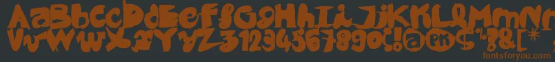 Black CoBrA-fontti – ruskeat fontit mustalla taustalla