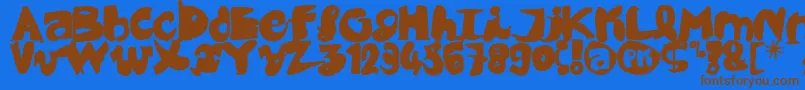 Black CoBrA Font – Brown Fonts on Blue Background
