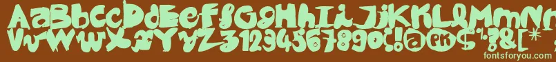 Black CoBrA Font – Green Fonts on Brown Background