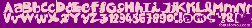 Black CoBrA Font – Pink Fonts on Purple Background