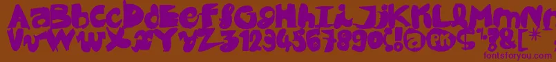 Black CoBrA Font – Purple Fonts on Brown Background
