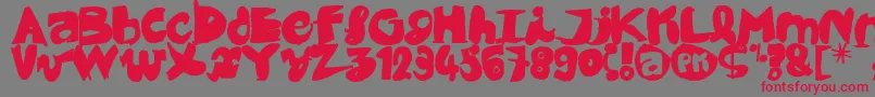 Black CoBrA-Schriftart – Rote Schriften auf grauem Hintergrund
