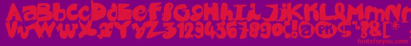 Black CoBrA Font – Red Fonts on Purple Background