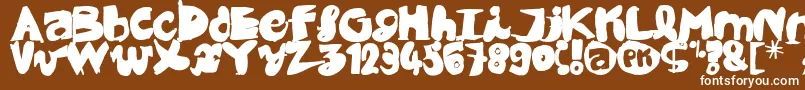 Шрифт Black CoBrA – белые шрифты на коричневом фоне