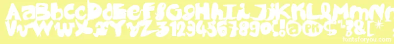 Black CoBrA Font – White Fonts on Yellow Background